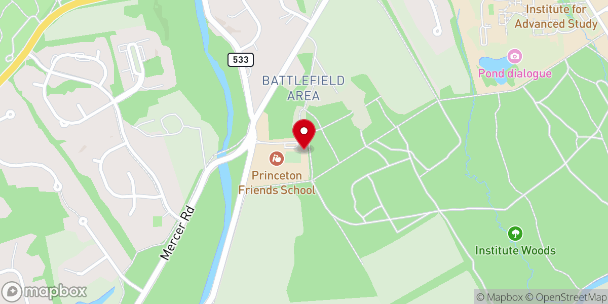 Map showing location of Stony Brook Meeting House