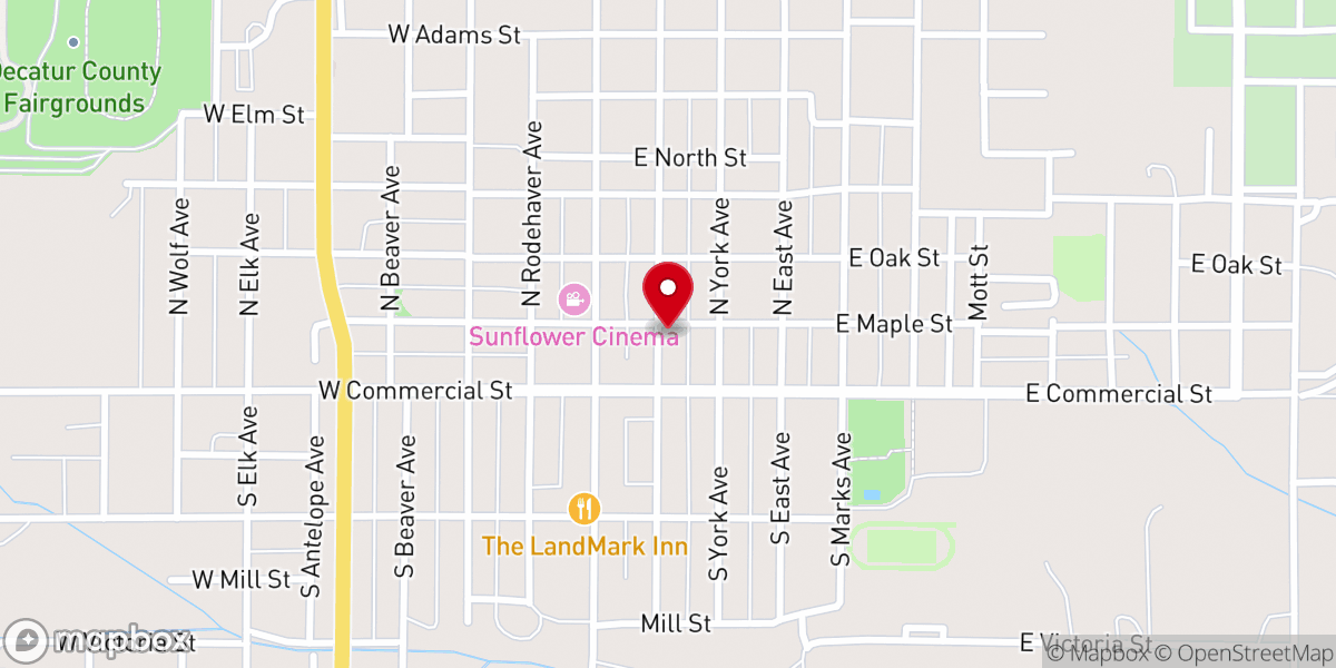 Map showing location of United Church of Oberlin