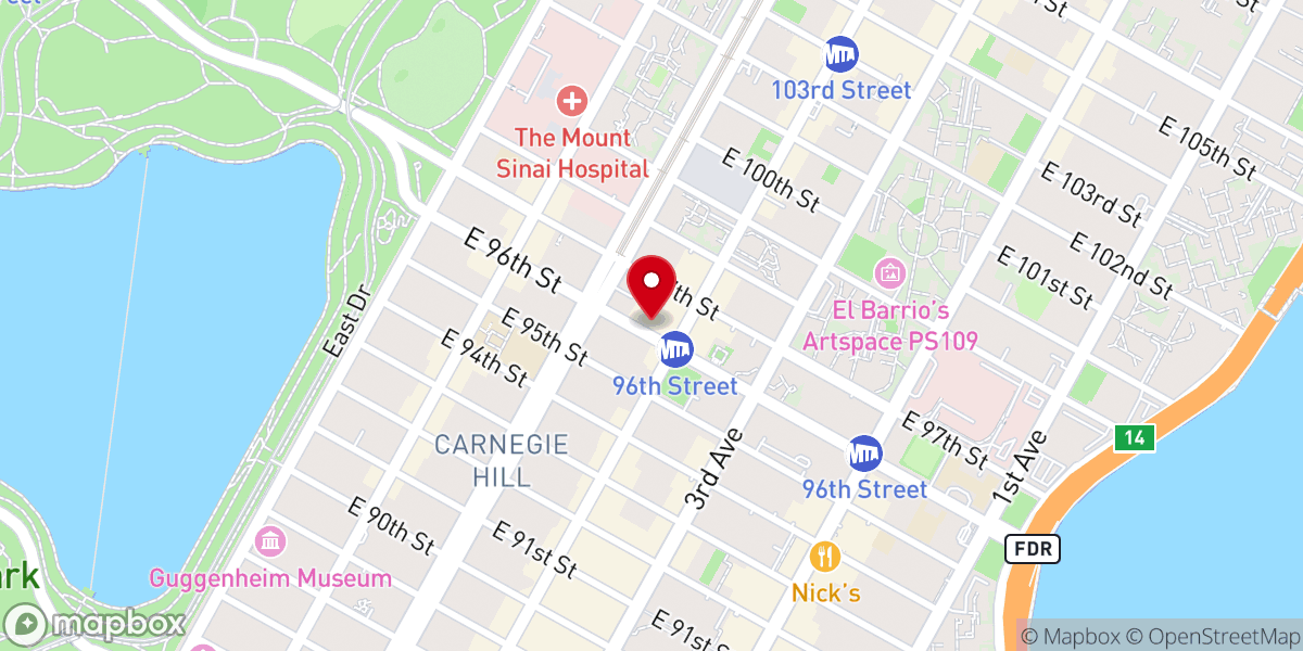 Map showing location of St. Francis de Sales Church