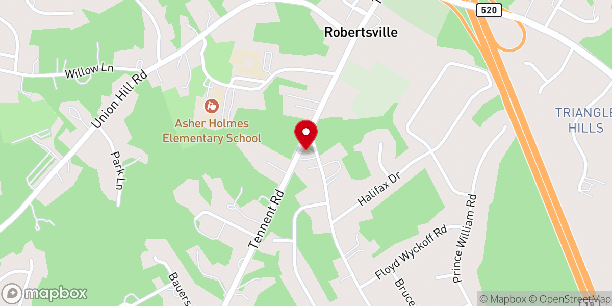 Map showing location of Robertsville Bible Church