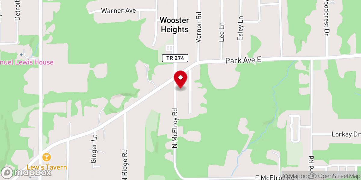 Map showing location of Ridgeway First Church of God