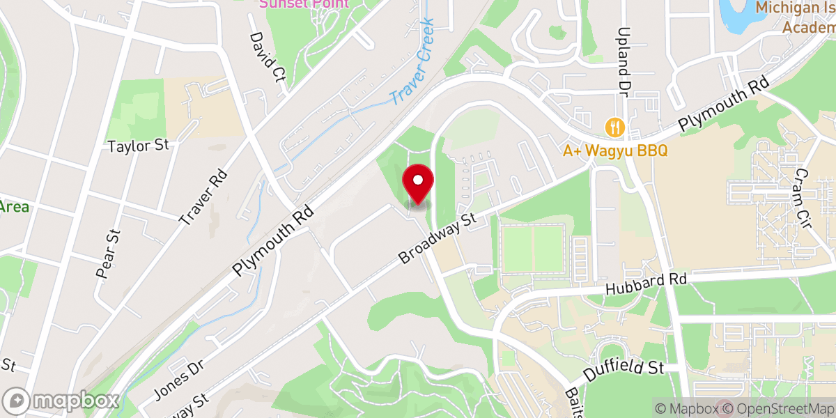 Map showing location of St Aidan's Episcopal Church