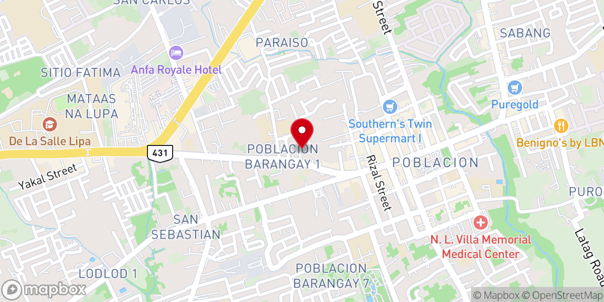 Map showing location of Heavenly Bible Baptist Church