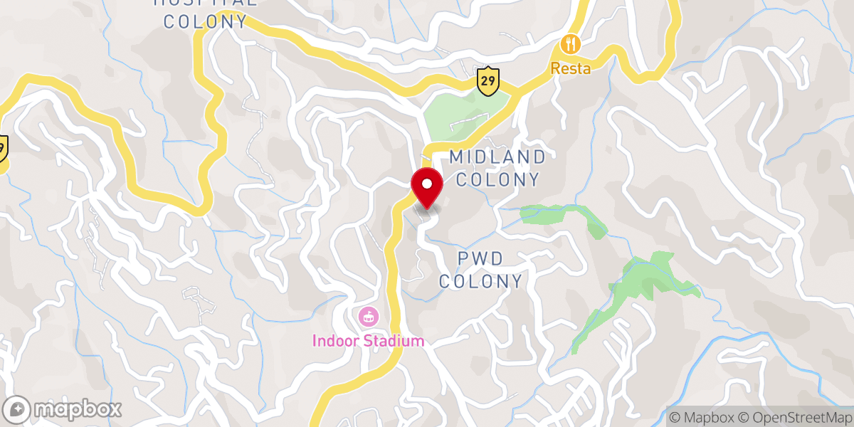 Map showing location of Nepali Baptist Church Kohima