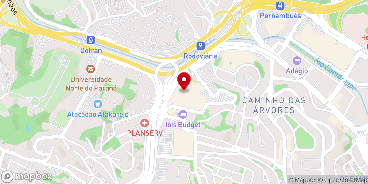 Map showing location of Capela do Santíssimo Salvador - Shopping da Bahia