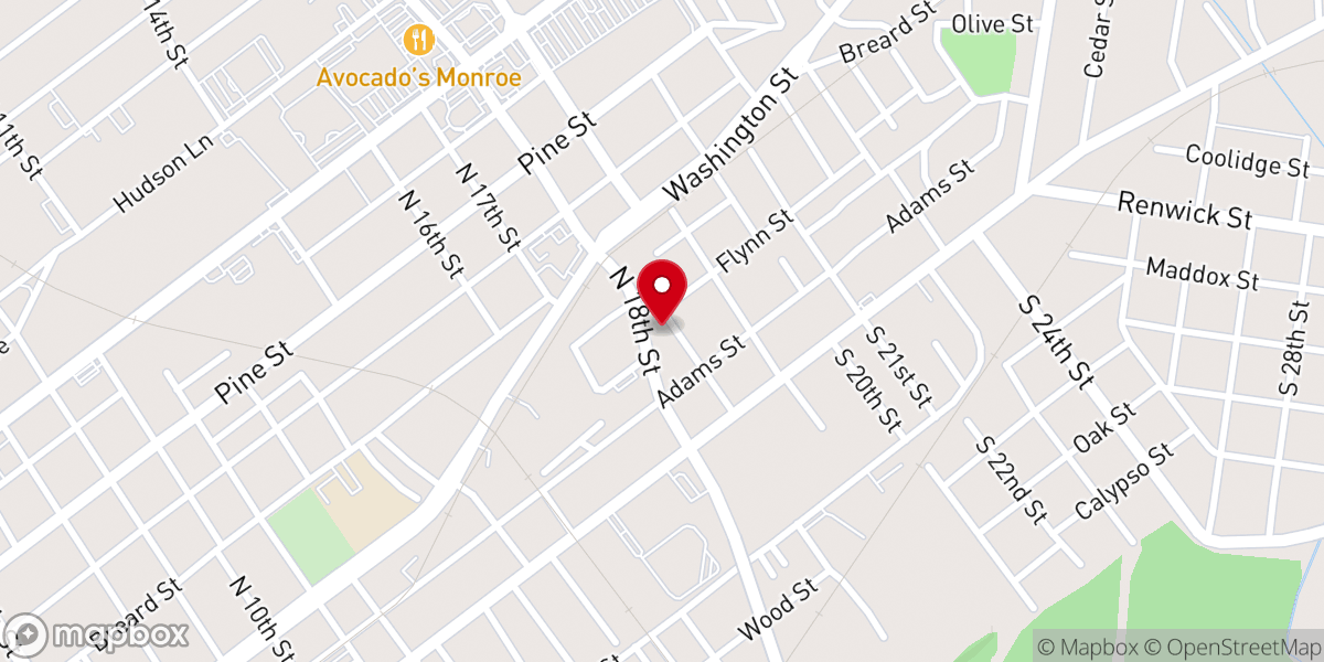 Map showing location of Mt Zion Baptist Church