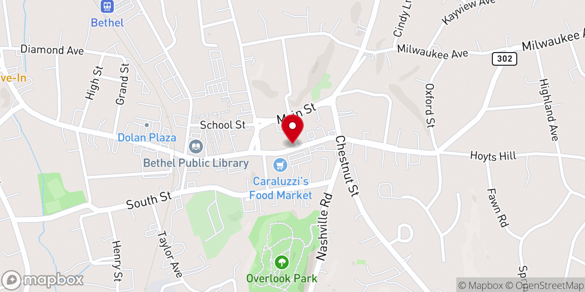 Map showing location of St Thomas Episcopal Church