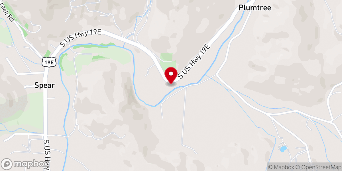 Map showing location of Yellow Mountain Church