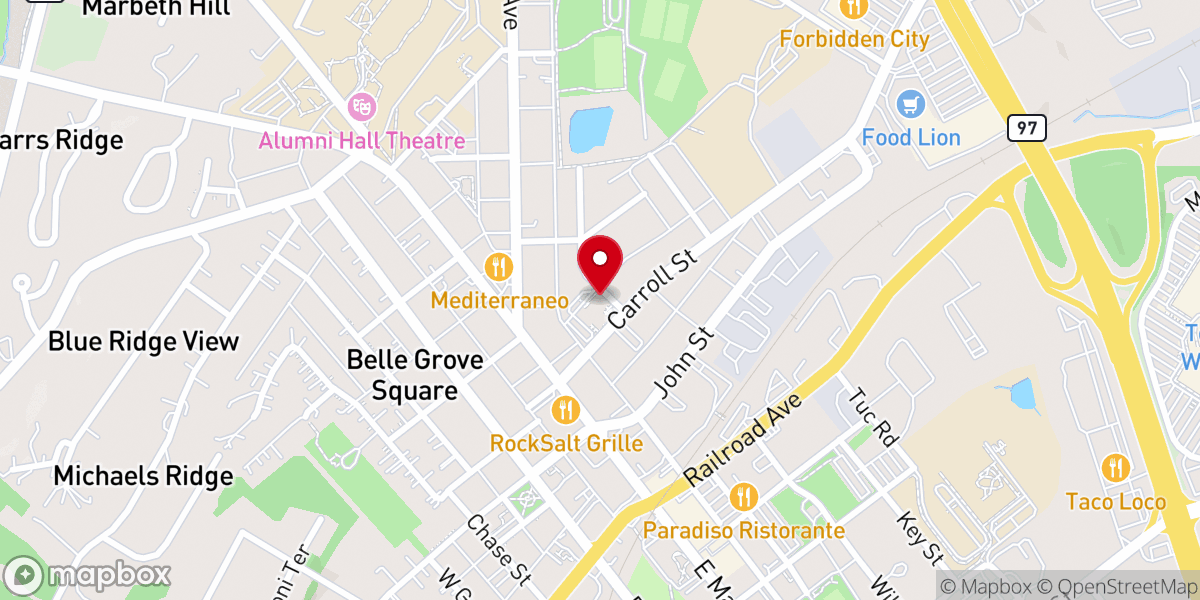 Map showing location of Grace Lutheran Church
