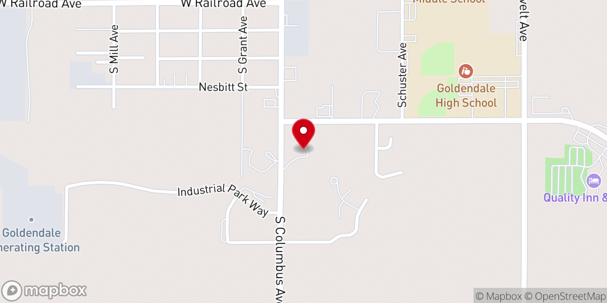 Map showing location of Christ the King Lutheran