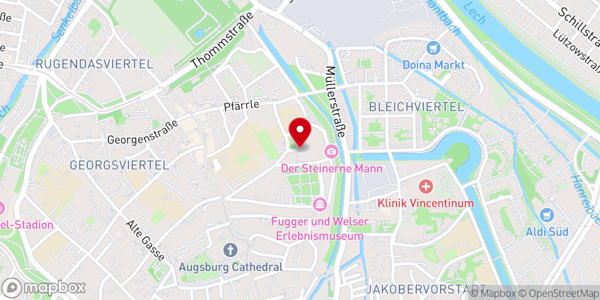 Map showing location of Kloster St. Stephan