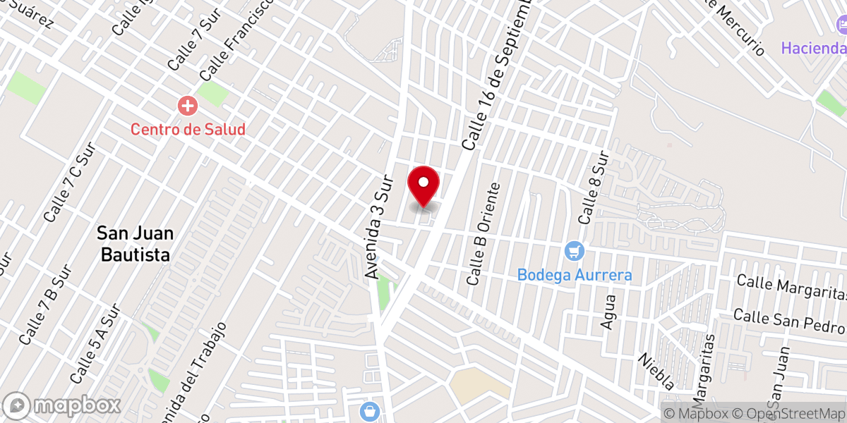 Map showing location of Parroquia De San Judas Tadeo Puebla