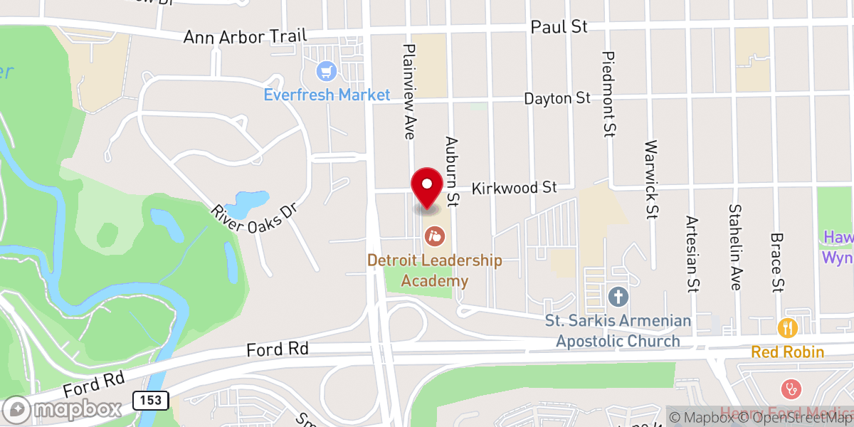 Map showing location of Saint Juan Diego Parish (St. Thomas Aquinas Site)