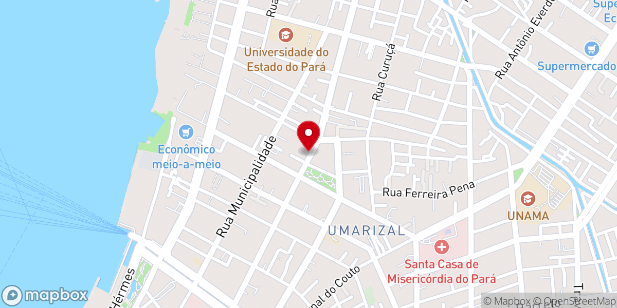 Map showing location of Assembléia de Deus Praça Brasil