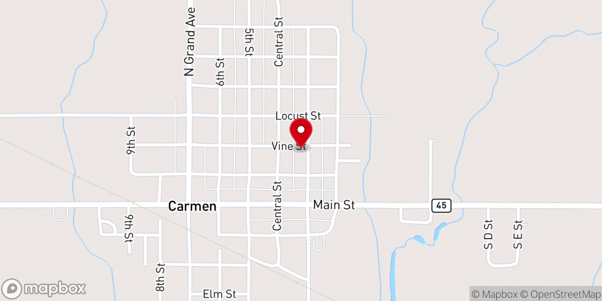 Map showing location of Christian Church