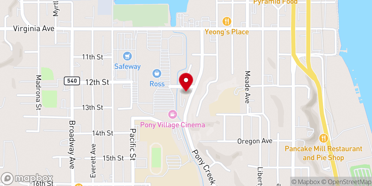 Map showing location of North Bend Presbyterian Food Cupboard - Food Distribution Center