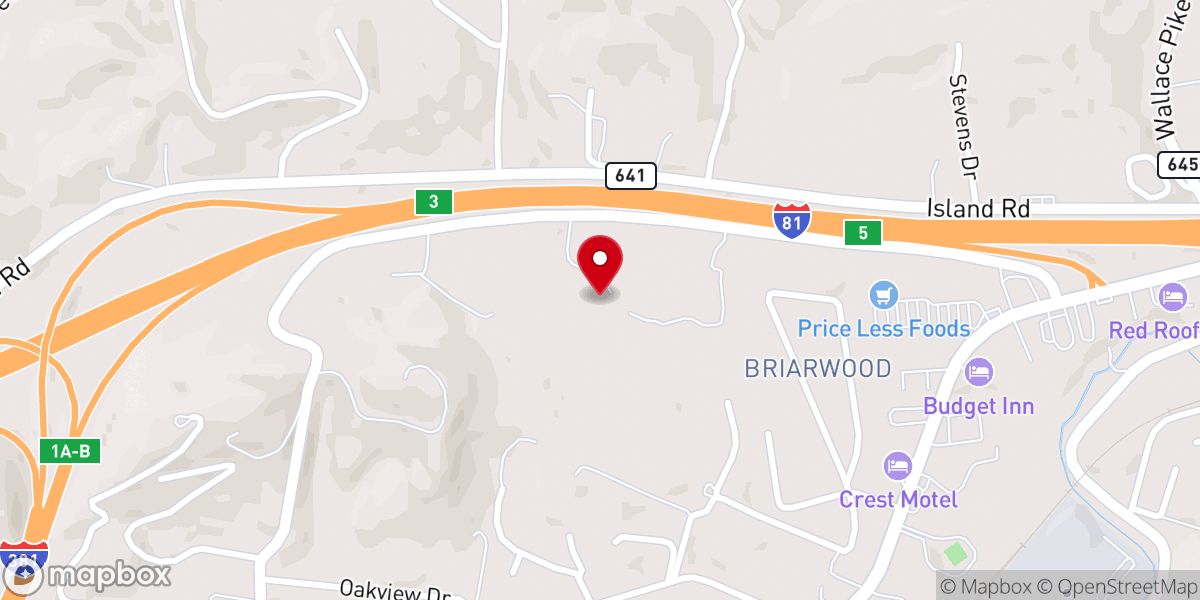 Map showing location of Kingsway Baptist Church