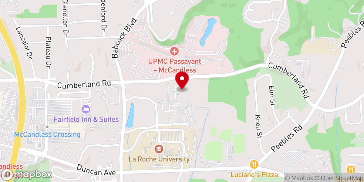 Map showing location of Kearns Spirituality Center