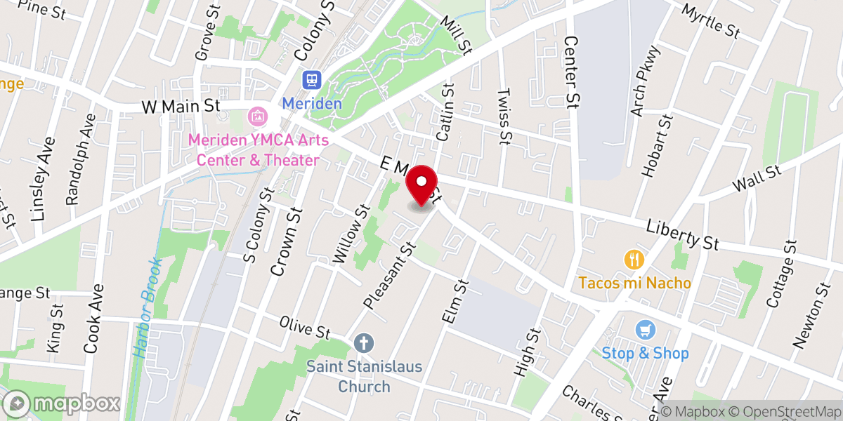 Map showing location of First United Methodist Church