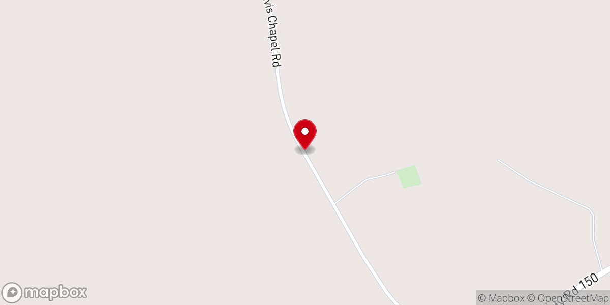 Map showing location of Jacobs Chapel Freewill Baptist Church