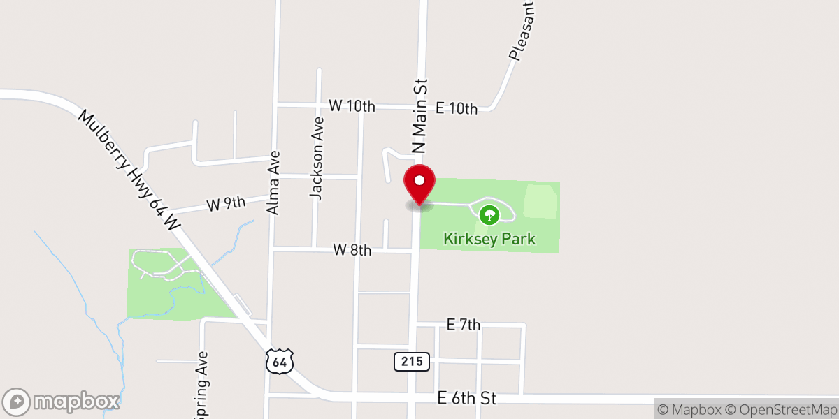 Map showing location of Mulberry Fair Grounds