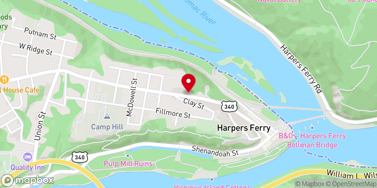 Map showing location of Gospel Chapel Assembly of God