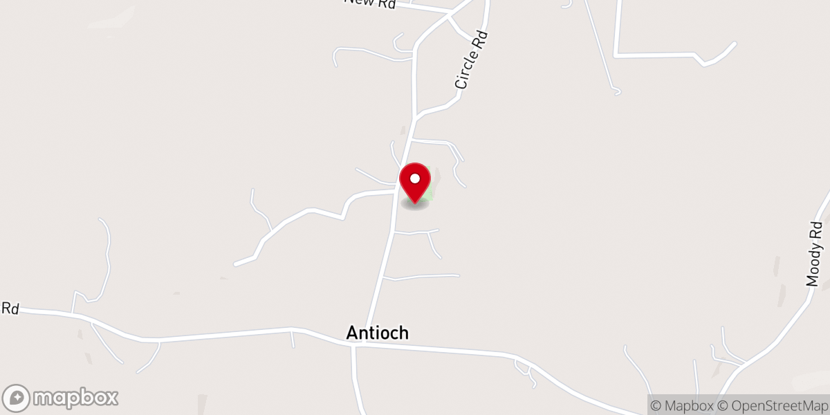 Map showing location of Antioch United Methodist Church