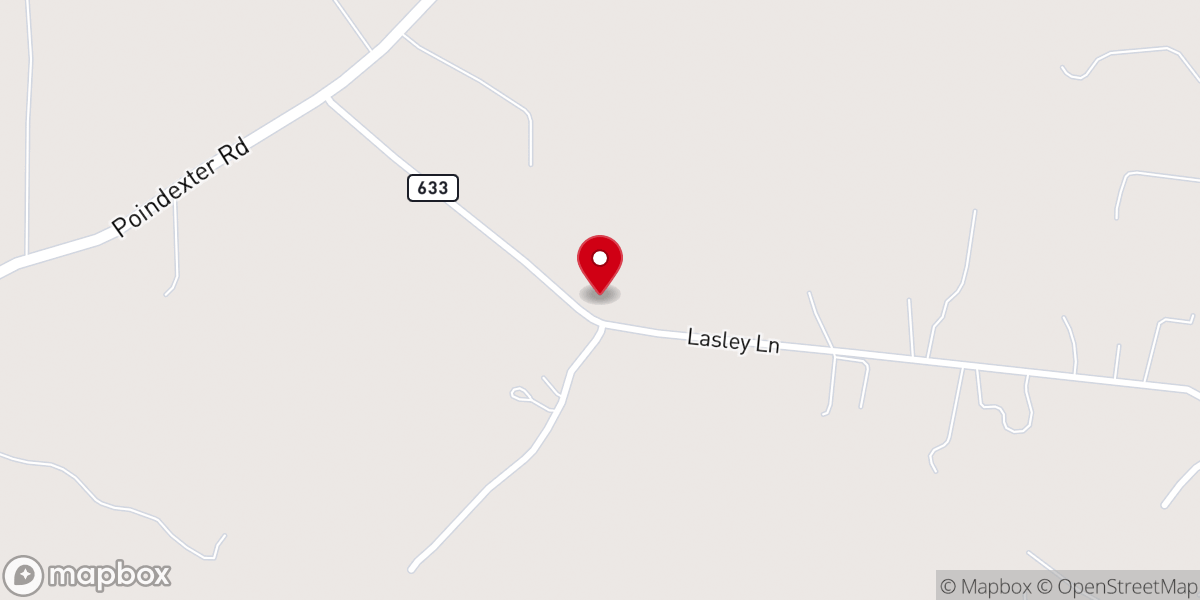 Map showing location of Lasley United Methodist Church
