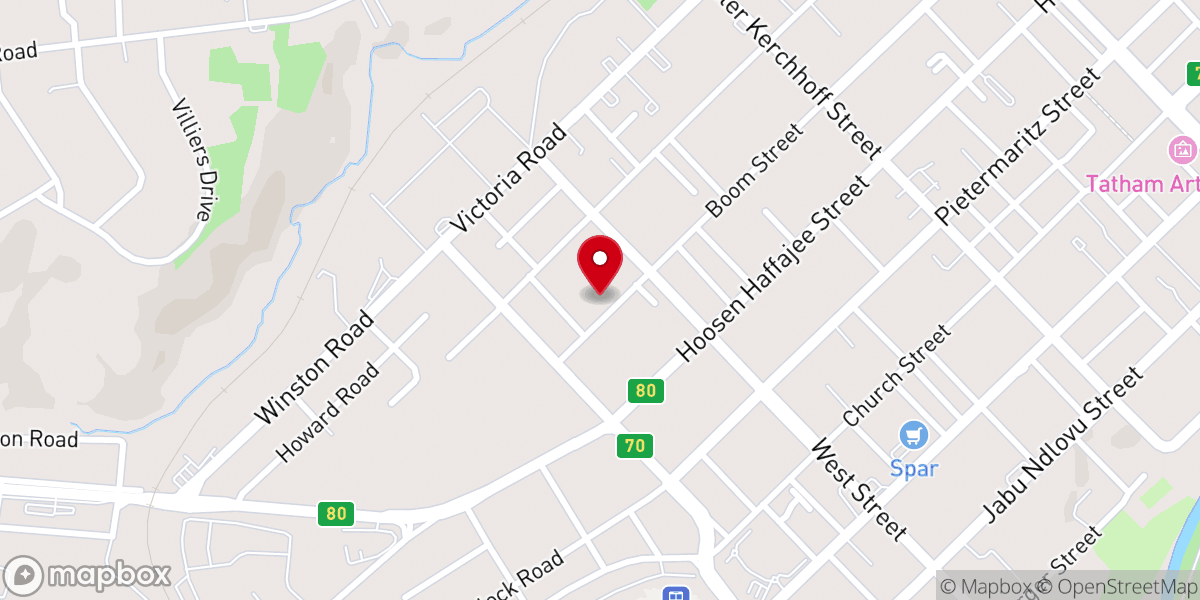 Map showing location of NEW ZION PIETERMARITZBURG