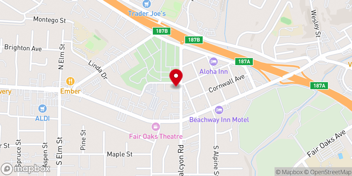Map showing location of United Methodist Church