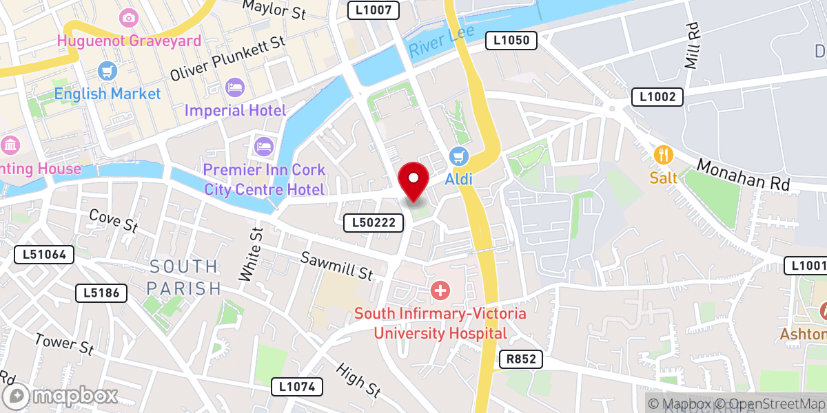 Map showing location of St Joachim and Anne's