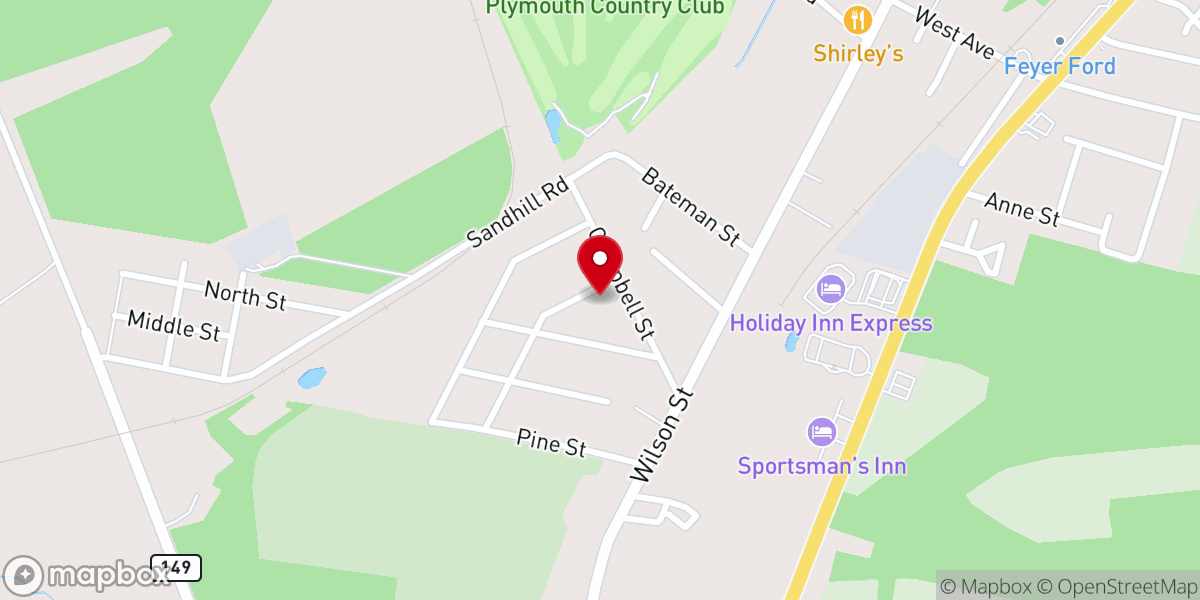 Map showing location of Plymouth Church-The Nazarene
