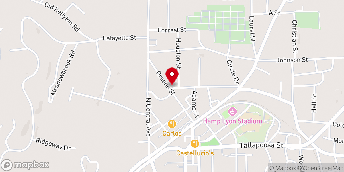 Map showing location of Cornerstone First Global Methodist Church