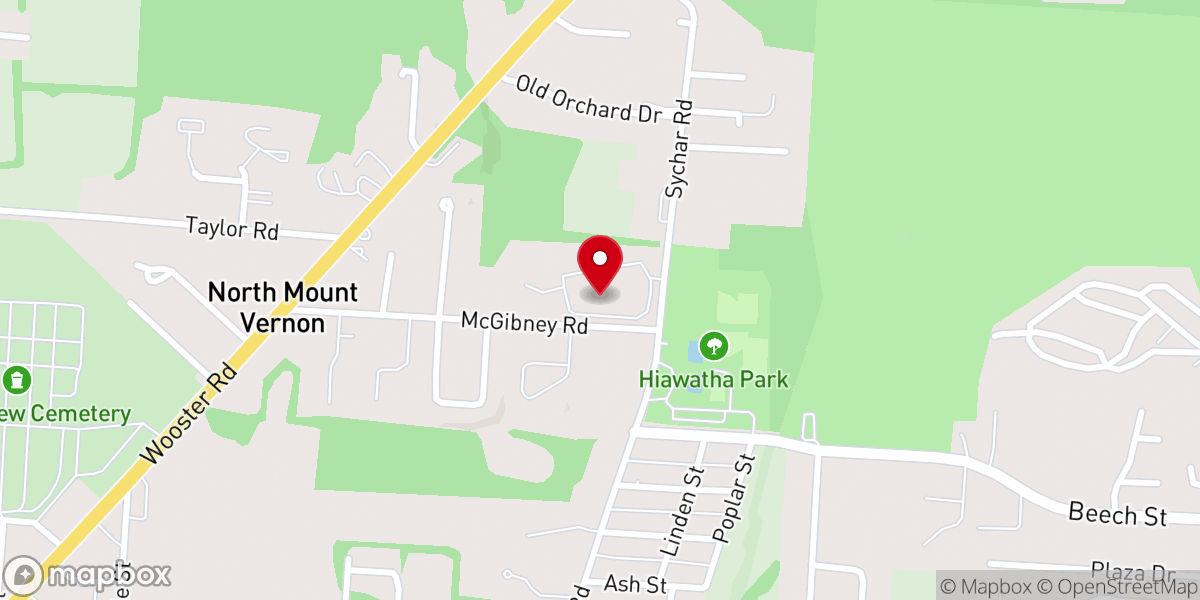 Map showing location of Camp Sychar Holiness Association