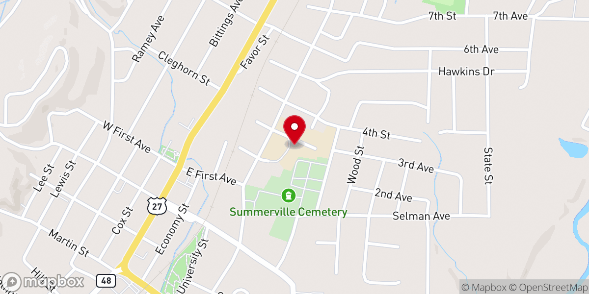 Map showing location of Community Resource Center of Chattooga