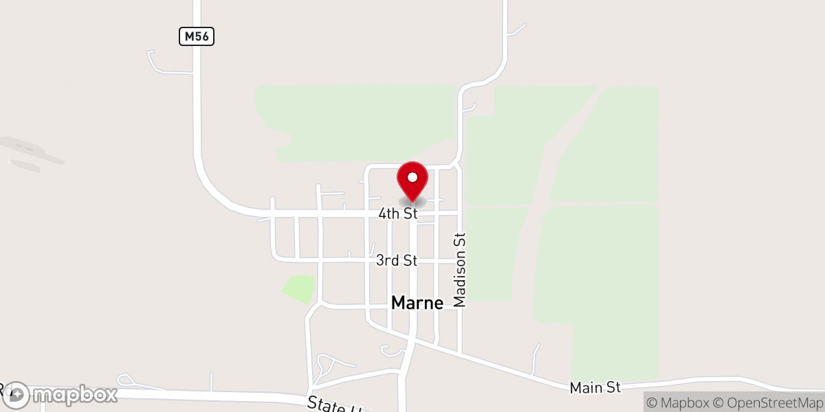 Map showing location of Marne