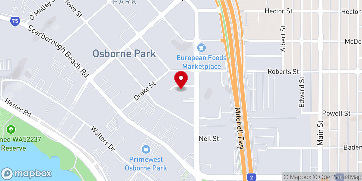 Map showing location of Church of Pentecost Australia - Perth District