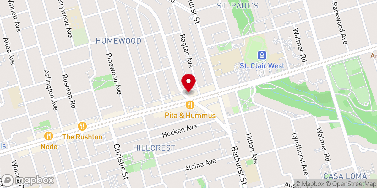 Map showing location of St. Alphonsus Catholic Church