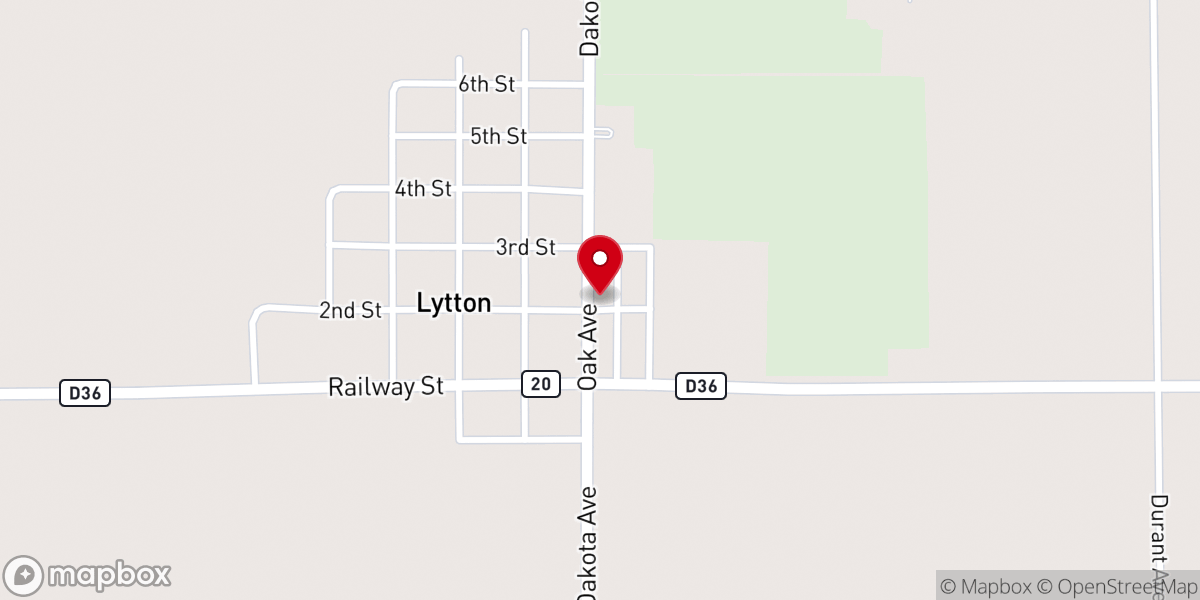 Map showing location of Presbyterian Church