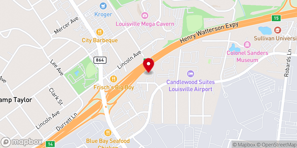 Map showing location of The Federation of Lutheran Churches Missouri Synod of Louisville Ky