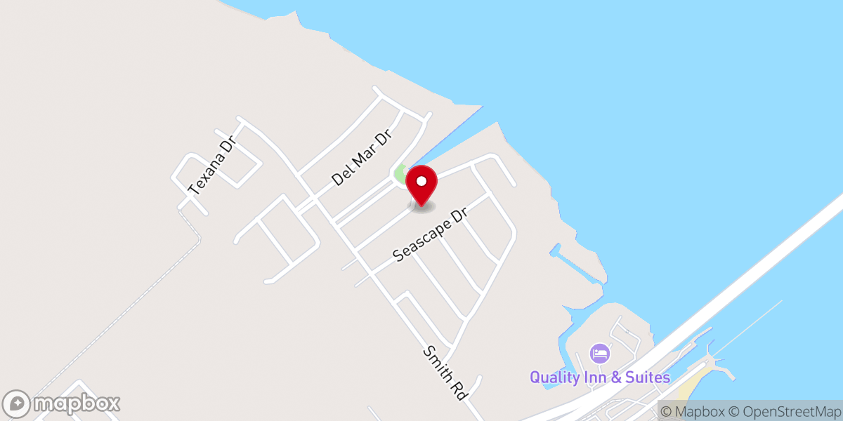 Map showing location of Church in Port Lavaca