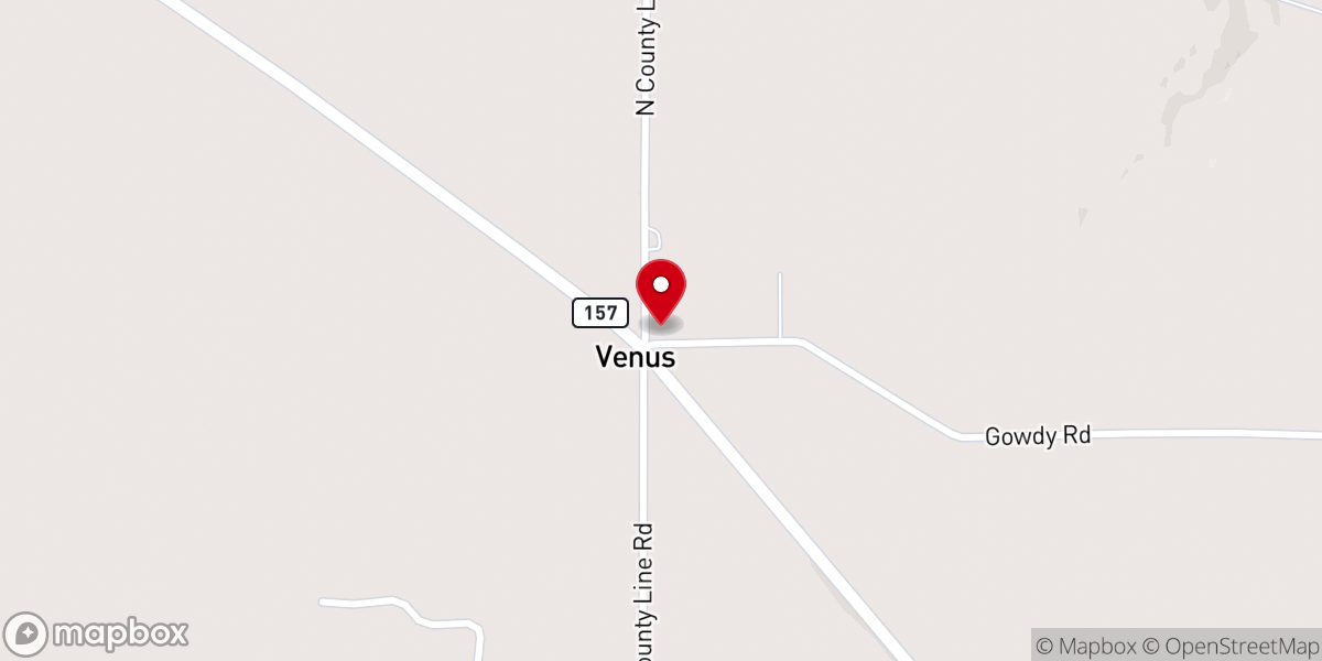 Map showing location of Venus Pilgrim Holiness Church