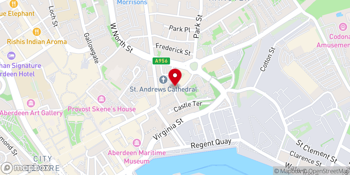 Map showing location of St. Peter's Catholic Church
