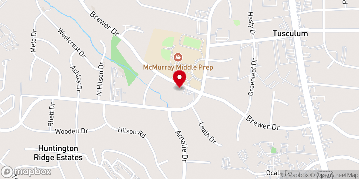 Map showing location of Radnor Primitive Baptist Church