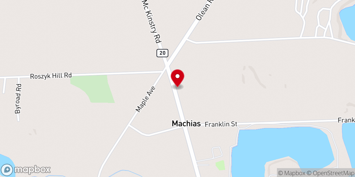 Map showing location of First Christian Church