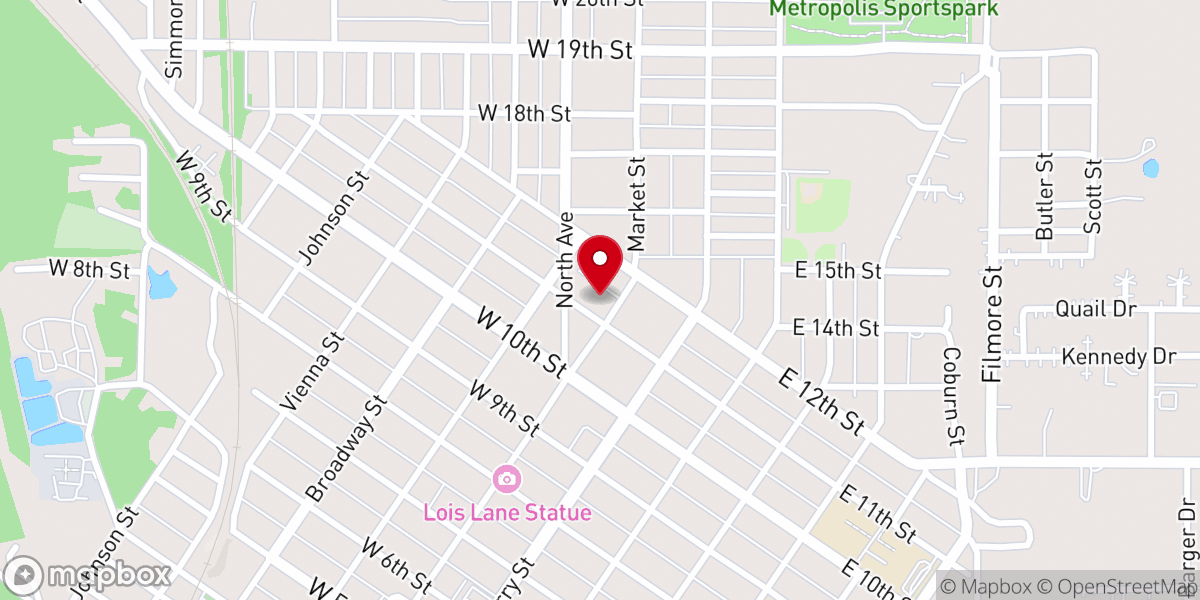 Map showing location of Immanuel Baptist Church