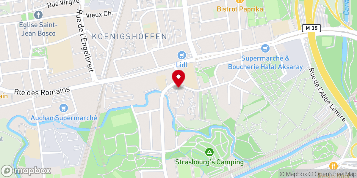 Map showing location of Église protestante Saint-Paul de Koenigshoffen