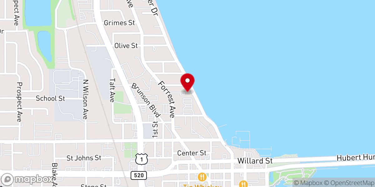 Map showing location of First Church-Christ Scientist