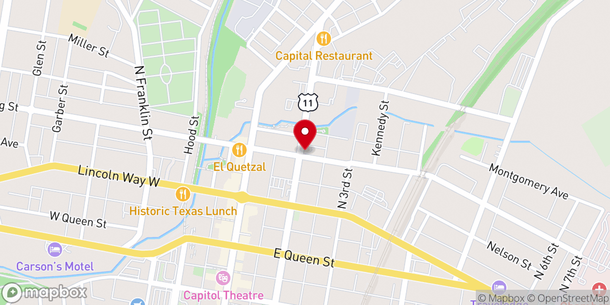Map showing location of Congregation Sons of Israel