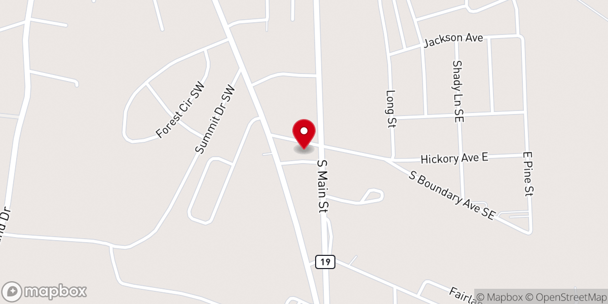 Map showing location of St Paul Methodist Church